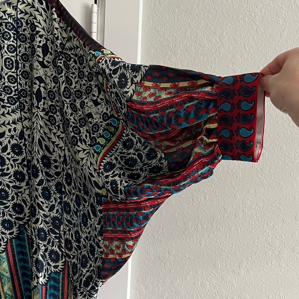 Bohemian Patterned Multicolor Maxi Dress - Picture 3 of 6
